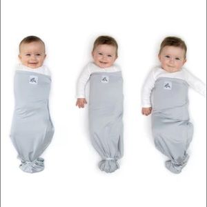 Ollie swaddle in stone gray